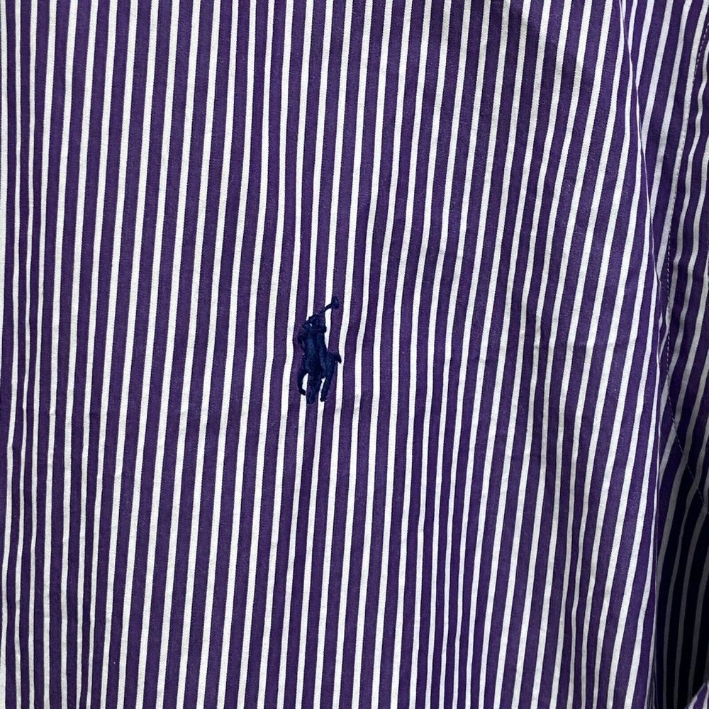 Ralph Lauren Classic Fit Button Down Purple stripe - Picture 2 of 9